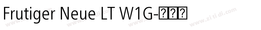 Frutiger Neue LT W1G字体转换